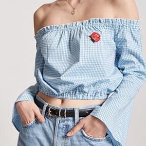 Gingham crop top